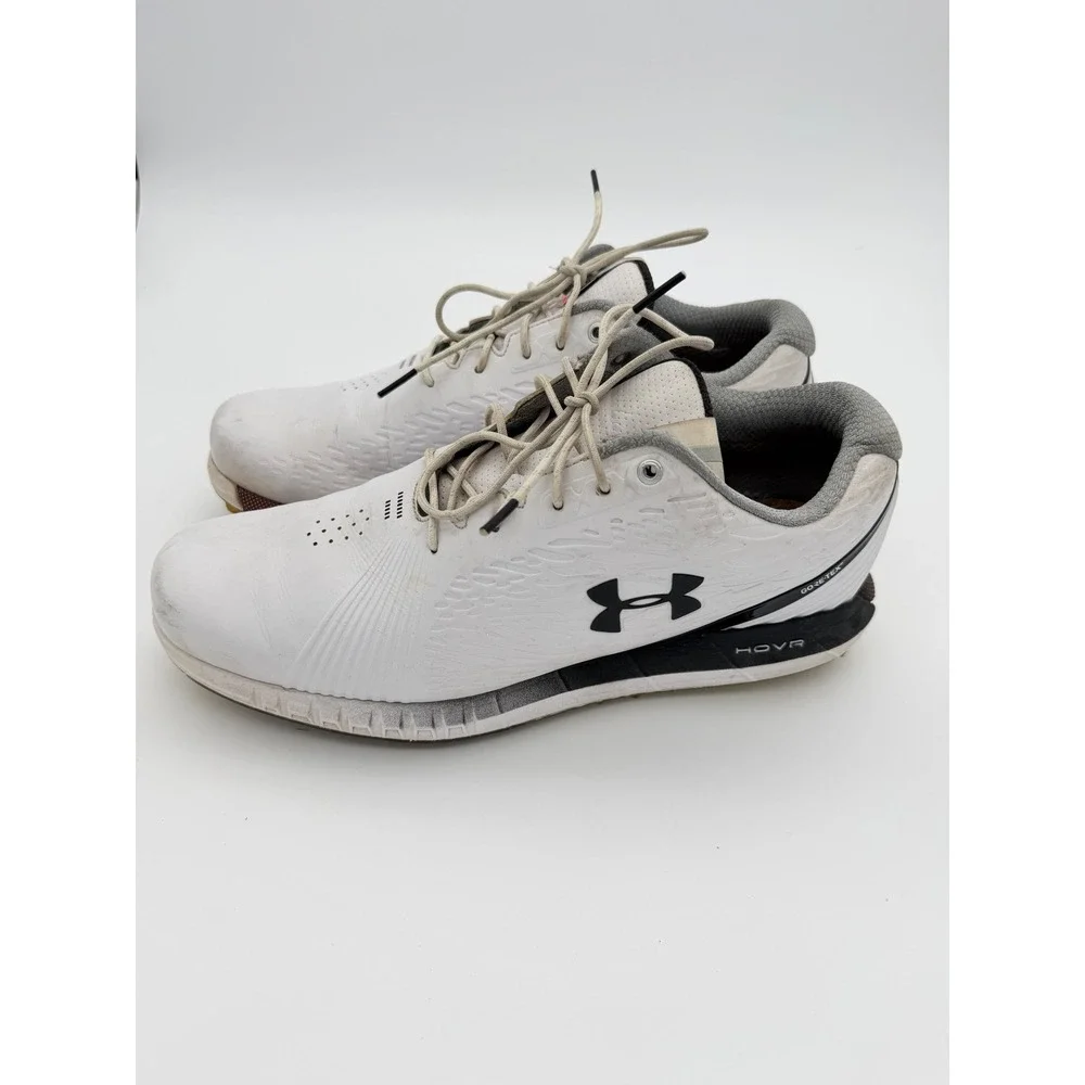Under Armour HOVR Drive GORE-TEX Mens Golf Shoes White Black Spikeless Size 9.5
